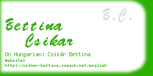 bettina csikar business card